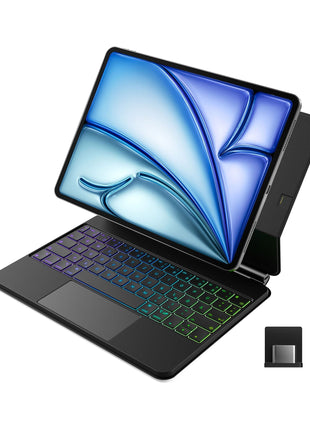 Magnetische Tastatur Hülle für iPad Air 11" M3/M2 (2025/2024), iPad Air 6/5/4, iPad Pro 11" 4/3/2/1, QWERTZ, KB19117 Shopverse
