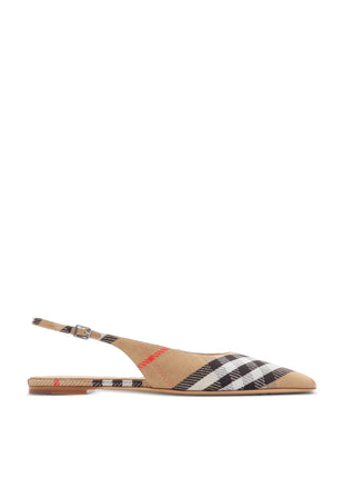 Burberry Check Birdie Slingback Ballerina Flats Shopverse