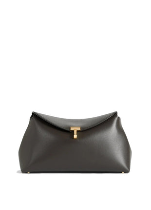 Toteme T-Lock leather clutch Bag Shopverse
