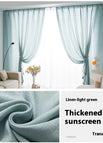 Cambric Light Green / 0.7To1.1m Curtain Height 1.5M