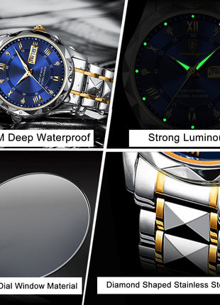 ⌚Waterproof Man Wristwatch With Luminous💎 POEDAGAR Brand Watches Store