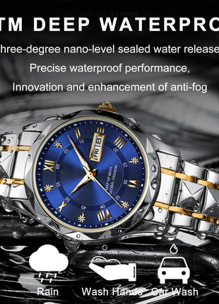 ⌚Waterproof Man Wristwatch With Luminous💎 POEDAGAR Brand Watches Store
