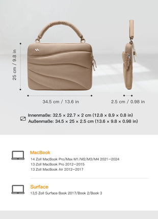 360° Schützende Laptop-Tasche, kompatibel mit 13/14 Zoll MacBook Pro/Air, LBW21 Shopverse