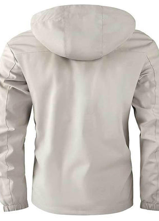 Men's Casual Hooded Jacket Parka Autumn And Winter Warm Solid Color Windproof Coat Outdoor Clothes With Multiple Pockets Wowotelong Store