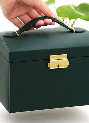Multi Functional Three Layer Leather Drawer Style Jewelry Box Earrings Earrings Lock Jewelry Box Shop1105112525 Store