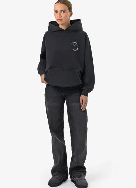 Roya Oversized Raglan Hoodie Vintage Black Shopverse