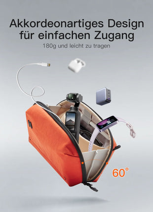 Portabler Elektronik-Organizer, spritzwassergeschützte Reisezubehörtasche für Kabel, Power Banks, Hubs, ABM33 Shopverse