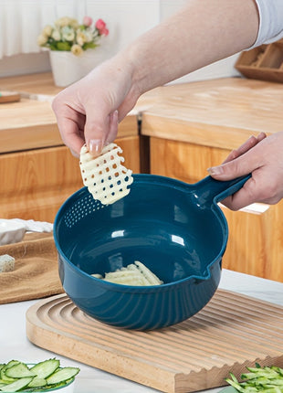 12-In-1 Multi-Functional Vegetable Chopper Carrots Potatoes Manually Cut Shred Slicer Radish Grater Kitchen Tools Vegetable Cutter For Hotel/Commercial Clear Live Store