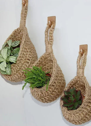Jute Wall Storage Baskets | Handwoven Produce Organizers Love Full Home Store