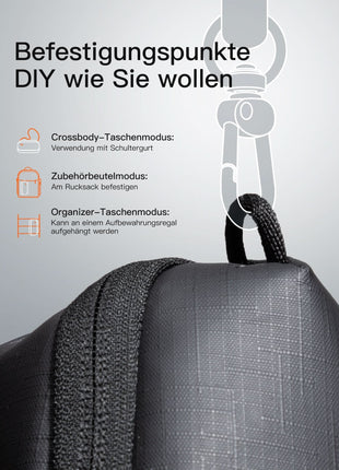 Portabler Elektronik-Organizer, spritzwassergeschützte Reisezubehörtasche für Kabel, Power Banks, Hubs, ABM33 Shopverse