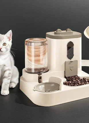 2in 1 Cat Food Dispenser Water and Food Integrated Fully Automatic Cat Food Feeding and Water Dispenser Cute Water Dispenser Dropshipman