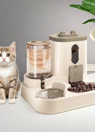 2in 1 Cat Food Dispenser Water and Food Integrated Fully Automatic Cat Food Feeding and Water Dispenser Cute Water Dispenser Dropshipman