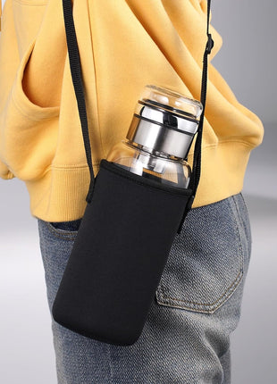 Premium Glass Water Bottle with Strap – Tea & Fruit Infuser, Leakproof, Eco-Friendly Design HuaQiang AE Store
