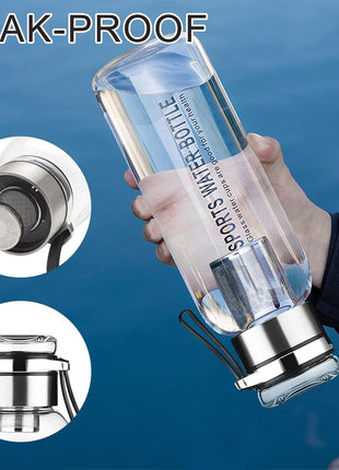 Premium Glass Water Bottle with Strap – Tea & Fruit Infuser, Leakproof, Eco-Friendly Design HuaQiang AE Store