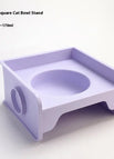 Square Cat Bowl Rack Purple