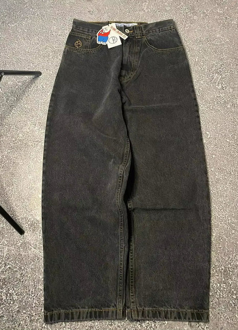 New Harajuku Hip Hop Cartoon Y2K Big Boy Jeans Women Graphic Embroidery Baggy Jeans Pants High Waist Wide Leg Trouser Streetwear Y2K Tops 1 Clothing Store