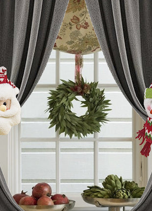2pcs Santa Claus & Snowman Curtain Clips Shop1104885452 Store