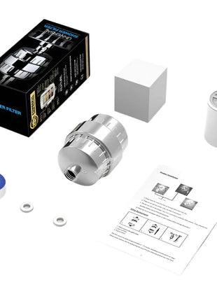 فلتر مياه الدش لإزالة الكلور الفلوريد المعادن الثقيلة المفلترة تليين المياه الصلبة لرأس الدش Shop1103317373 Store