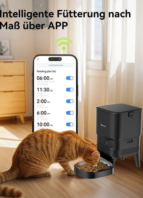 Automatic Cat Feeder Smart Pet Feeder Dog Slow Food Machine With Timed Quantitative APETDOLA FDG30 Automatic Cat Food Dispenser Dropshipman