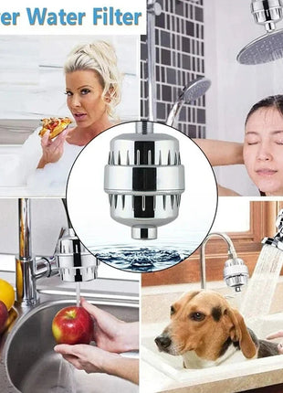 فلتر مياه الدش لإزالة الكلور الفلوريد المعادن الثقيلة المفلترة تليين المياه الصلبة لرأس الدش Shop1103317373 Store