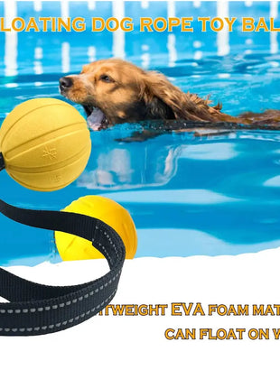 Dog Toy Balls On a Rope for Small Medium Large Dogs Chewers, Durable Interactive Ball for Training Dogs, EVA Foam Ball Floats Dropshipman