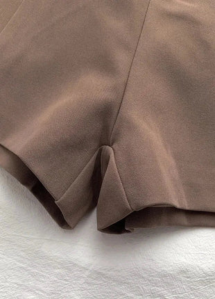 Belted High Waisted Shorts Stone's Store