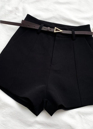 Belted High Waisted Shorts Stone's Store