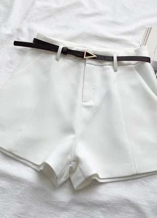 Belted High Waisted Shorts Stone's Store