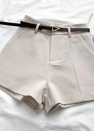 Belted High Waisted Shorts Stone's Store