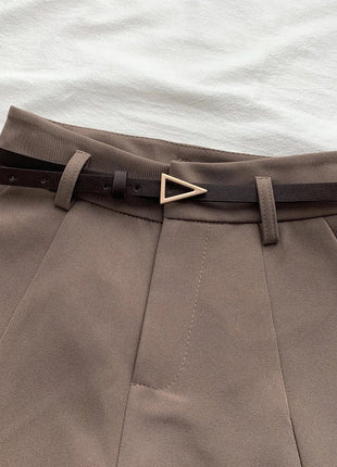 Belted High Waisted Shorts Stone's Store