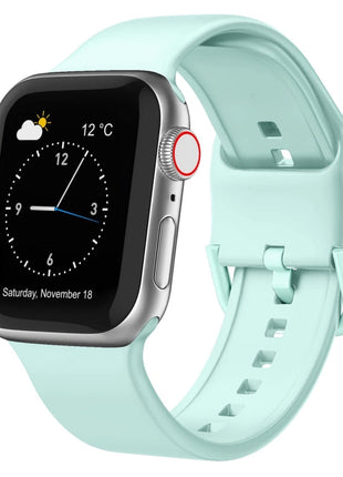 لساعة أبل سلسلة 2 42 مم دبوس مشبك سيليكون ووتش الفرقة (أخضر النعناع) YOO Mi Store