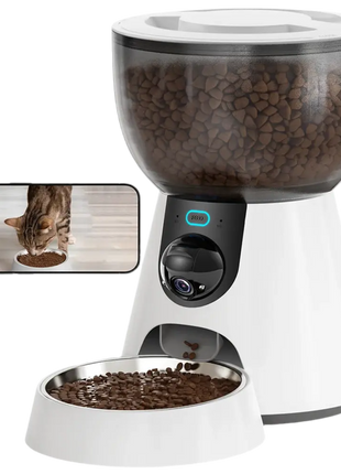 4L 5G Net Automatic Cat Feeder Smart Pet Feeder For Cats Dogs Food Dispenser With Camera Recorder Timing Video Feeding Bowl Dropshipman