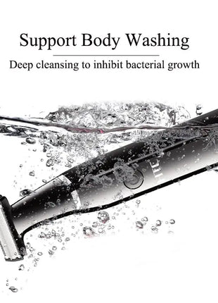 HTC Men's Electric Groin Hair Trimmer Pubic Hair Trimmer Body Grooming Clipper for Men Bikini Epilator Rechargeable Shaver Razor Stone's Store