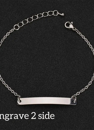 Nextvance Customized Engraving Nameplate Couple Bracelet Stainless Steel Chain Id Tag Bracelets For Lover Valentines Day Gift Nextvance Jewellry Store