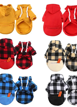 Warm Winter Dog Clothes Coat For Small Medium Large Dogs Hoodies Pet Clothes with Pocket Chihuahua French Bulldog Pug Clothing Dropshipman