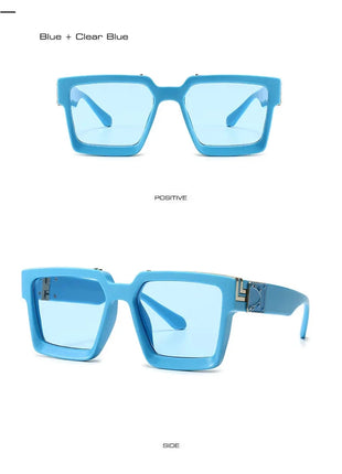 SHAUNA Retro Square Sunglasses 😎 UV400 Candy Colors & Silver Mirror SHAUNA Official Store