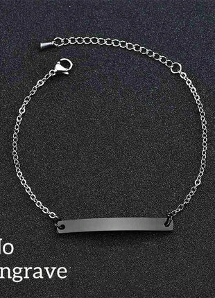 Nextvance Customized Engraving Nameplate Couple Bracelet Stainless Steel Chain Id Tag Bracelets For Lover Valentines Day Gift Nextvance Jewellry Store