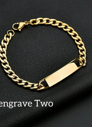 Nextvance Customized Engraving Nameplate Couple Bracelet Stainless Steel Chain Id Tag Bracelets For Lover Valentines Day Gift Nextvance Jewellry Store