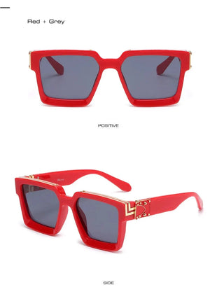 SHAUNA Retro Square Sunglasses 😎 UV400 Candy Colors & Silver Mirror SHAUNA Official Store