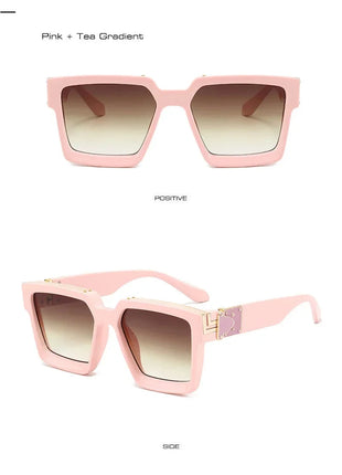 SHAUNA Retro Square Sunglasses 😎 UV400 Candy Colors & Silver Mirror SHAUNA Official Store
