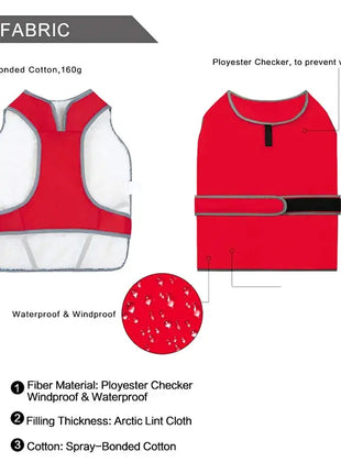 Benepaw Warm Dog Jacket For Small Medium Large Dogs Waterproof Reflective Pet Clothes Winter Fleece Puppy Clothing Windproof Dropshipman