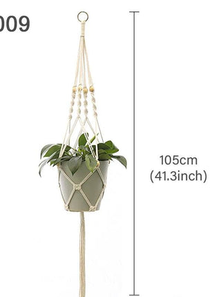 Hanging Plant Handmade Macrame Plant Hanger Flower Pot Planter Hanger Wall Decor Courtyard Garden Hanging Planter Hanging Basket FENGRISE Microstar Store