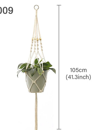 Hanging Plant Handmade Macrame Plant Hanger Flower Pot Planter Hanger Wall Decor Courtyard Garden Hanging Planter Hanging Basket FENGRISE Microstar Store
