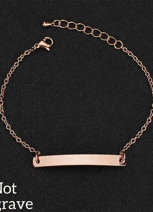 Nextvance Customized Engraving Nameplate Couple Bracelet Stainless Steel Chain Id Tag Bracelets For Lover Valentines Day Gift Nextvance Jewellry Store