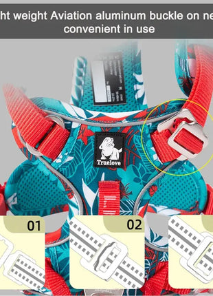 Truelove No Pull Dog Harness Vest Nylon Reflective Soft Pet Harness Dog For Small Big Dogs Running Training Belt French Bulldog Sudui Always Online Store