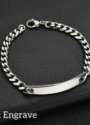 Nextvance Customized Engraving Nameplate Couple Bracelet Stainless Steel Chain Id Tag Bracelets For Lover Valentines Day Gift Nextvance Jewellry Store