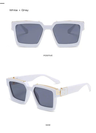 SHAUNA Retro Square Sunglasses 😎 UV400 Candy Colors & Silver Mirror SHAUNA Official Store