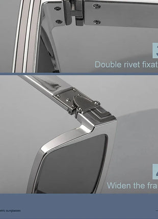 SHAUNA Retro Square Sunglasses 😎 UV400 Candy Colors & Silver Mirror SHAUNA Official Store