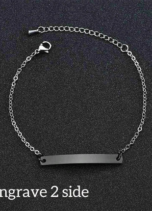 Nextvance Customized Engraving Nameplate Couple Bracelet Stainless Steel Chain Id Tag Bracelets For Lover Valentines Day Gift Nextvance Jewellry Store
