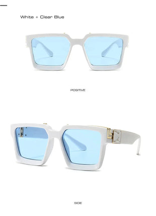 SHAUNA Retro Square Sunglasses 😎 UV400 Candy Colors & Silver Mirror SHAUNA Official Store